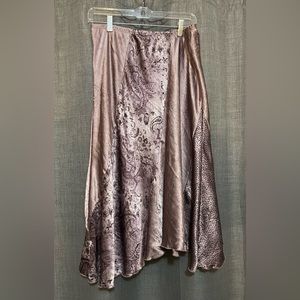 Vintage Purple and Pink Silk Skirt